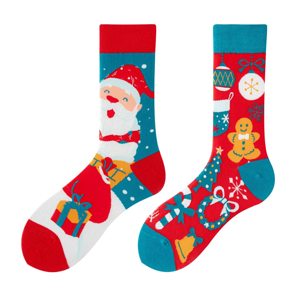 Calcetines Divertidos Unisex para Mujer y Hombre con Diseños Asimétricos en Par - Temas Animales, Comida, Fruta, Deporte y Arte en Algodón - Ideal para Regalos — view 39