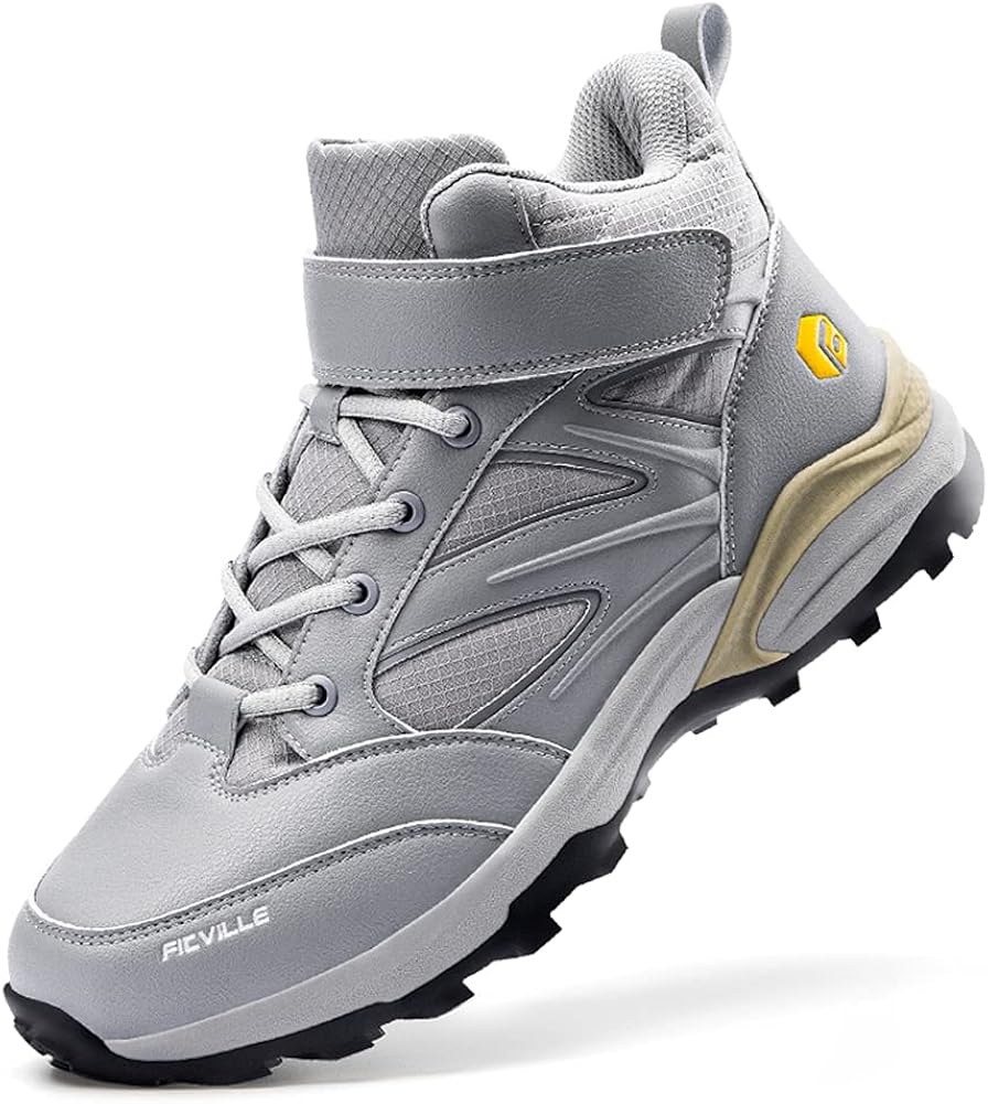 FitVille Wide Fit Walking Boots Mens Womens Non Slip Hiking Trekking Boot Ankle Outdoor Shoes