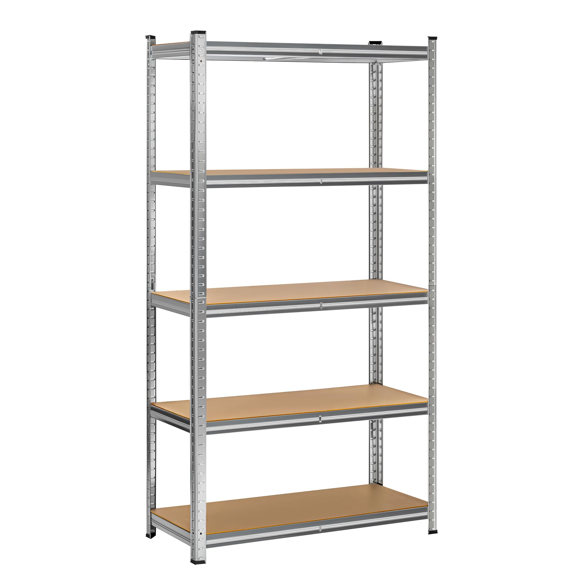 T-LoVendo Estantería Metálica Almacenaje de Acero Galvanizado + 5 Baldas MDF, 180 x 90 x 40cm, Modular, Baldas Ajustables, trastero, Garaje