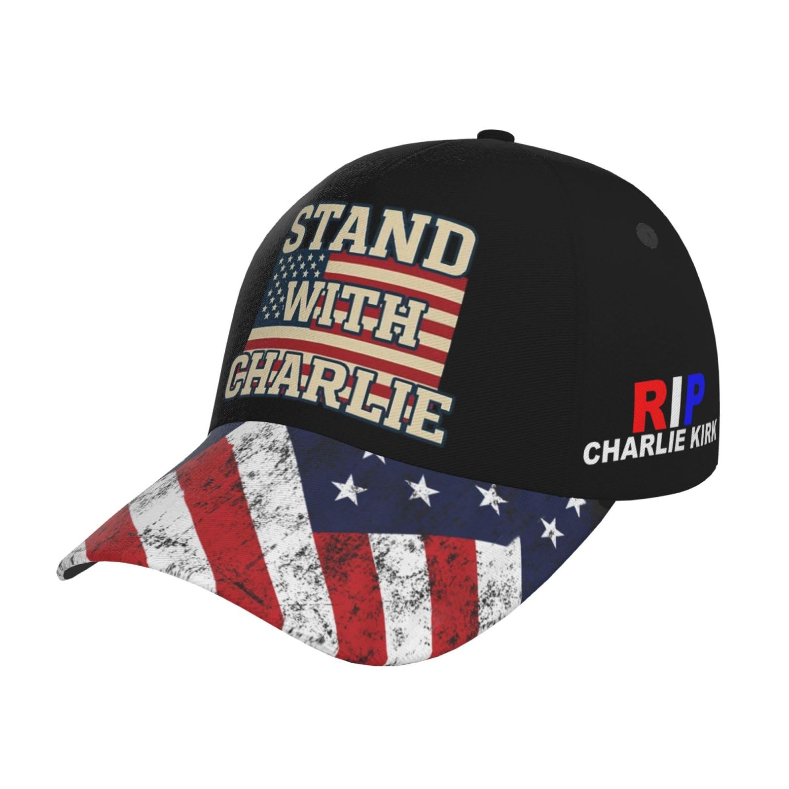 Peiyeety Unisex Black Rip Charlie Kirk Hat Rip Charlie Kirk 1993-2025 Baseball Cap For Men And Women Adjustable Golf Dad Hat