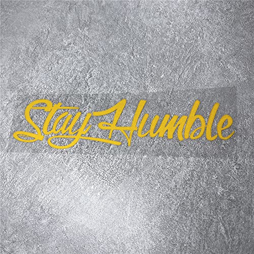 Image of Car Stickers for Stay Humble Auto Front Rear Windshield Window Decal Vans Truck Window Tail Decoration (Yellow, 200x50mm)