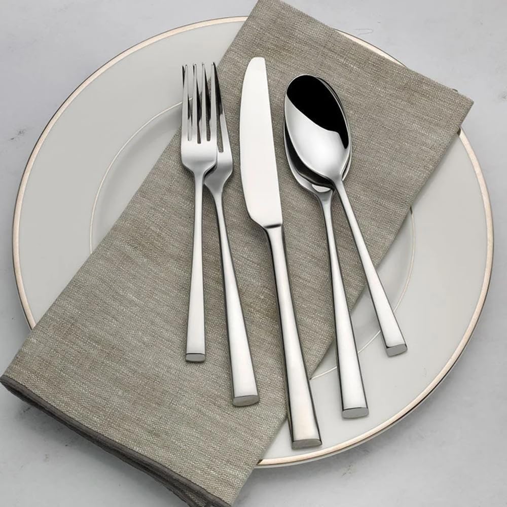Mikasa Rockford Heavy-Weight Forged 18.0 Stainless Steel 42 Piece Cutlery Set, Service for 8