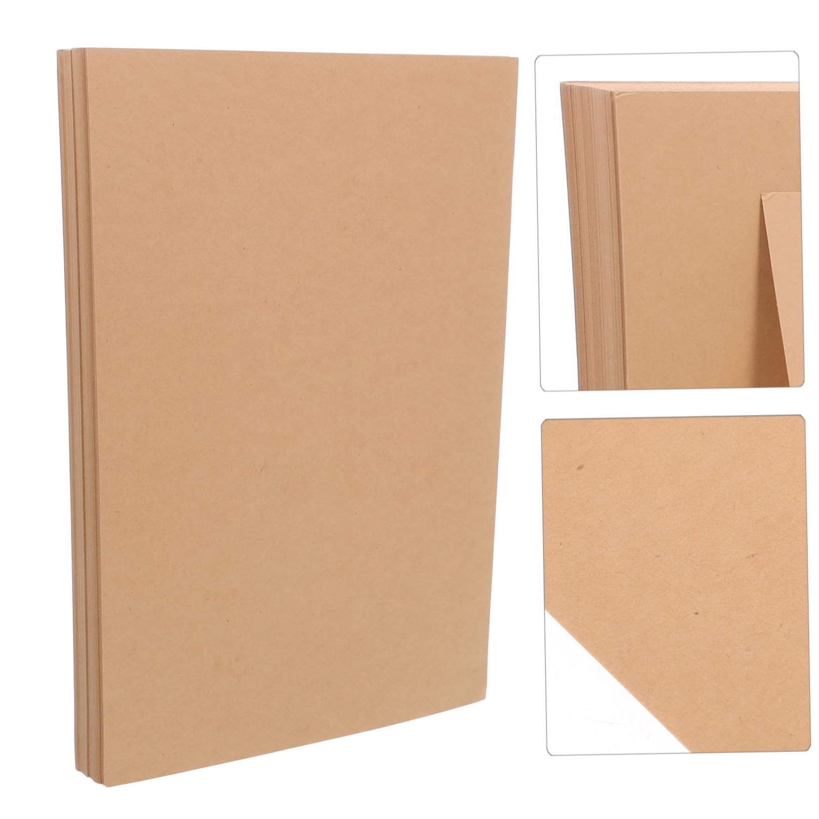 Uonlytech 100 Blatt Braunes Kraftpapier Kartonpapier 180g/m² Reißfest Unlinierte Karteikarten für Zeichnungen und Einladungskarten Bastelprojekte