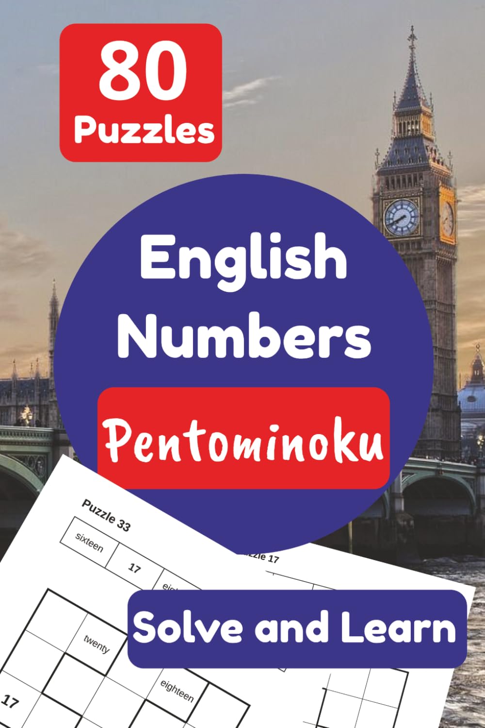 English Numbers Pentominoku (Su Doku for Learning Languages)