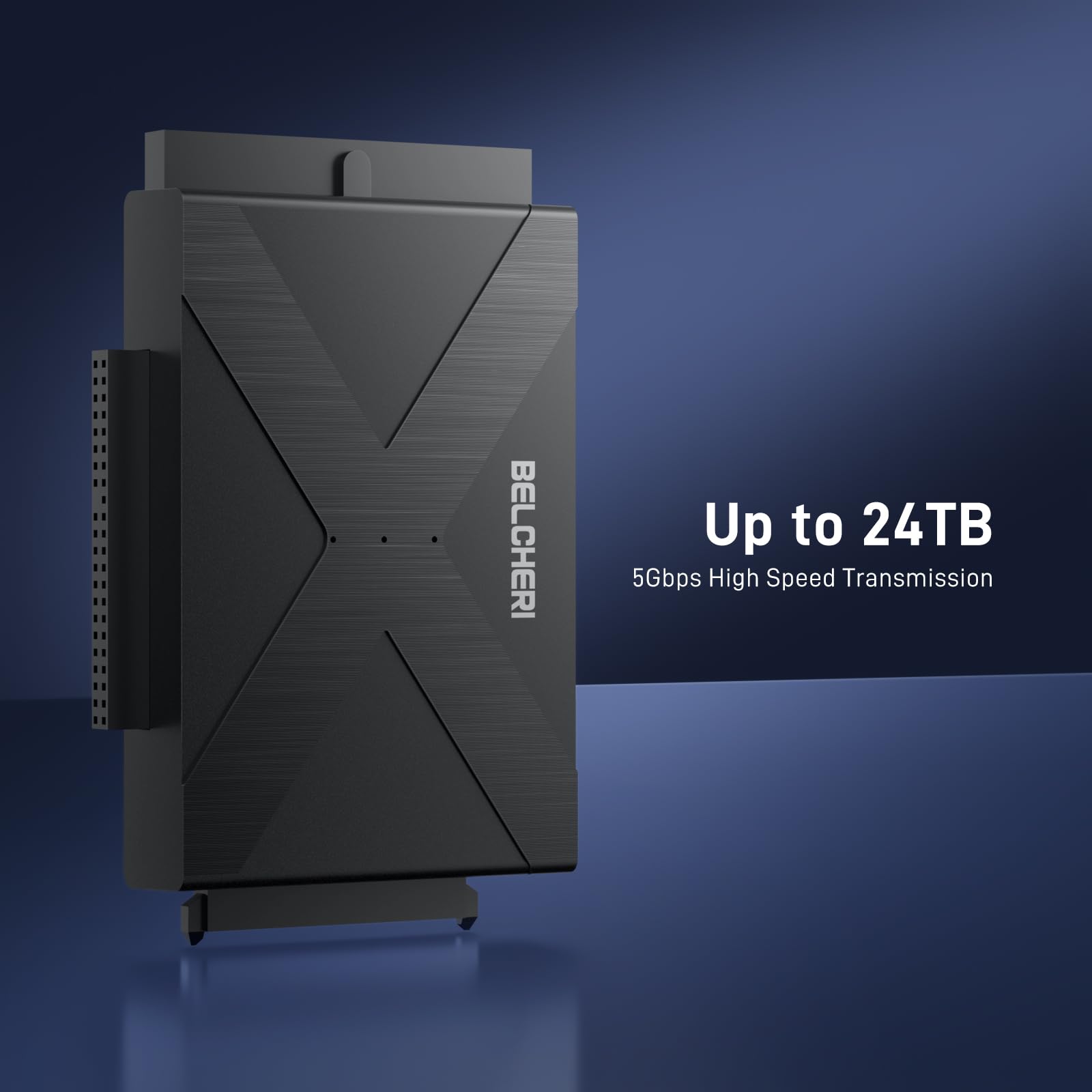 Adattatore USB 3.0 a IDE e SATA, Adattatore per Disco Rigido Esterno Universale da 2,5 o 3,5 Pollici SATA o IDE HDD SSD, Convertitore IDE e SATA con Adattatore di Alimentazione da 12V