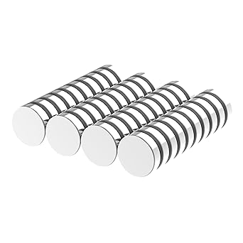 N52-1/2" D x 1/8" H - 40 Pack, Powerful Rare Earth Magnets w/spacers, Super Strong Neodymium Disc Magnets for Fridge, DIY, Building, Scientific, Craft, Office Magnet, Round Strong Magnet