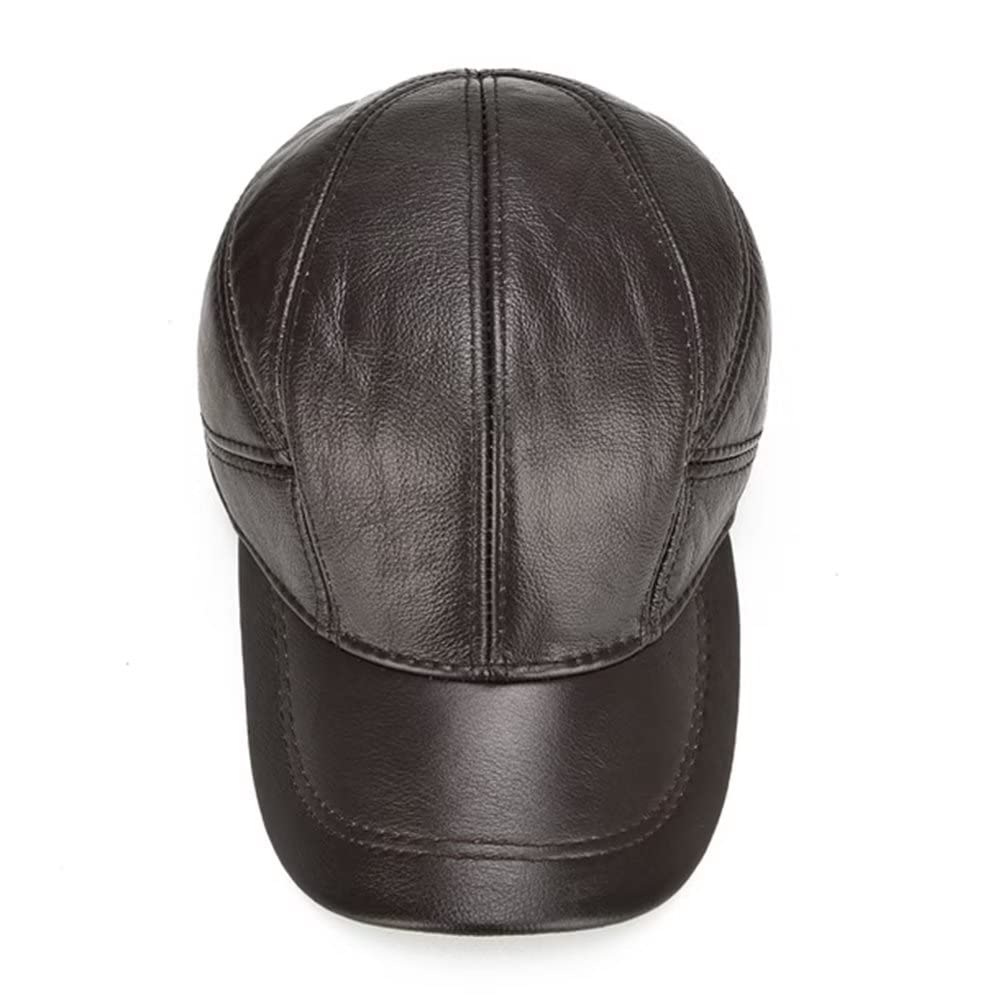 Berretto da Baseball in Pelle con paraorecchie Cappello da papà Casual da Uomo Cappello da Camionista da Esterno Regolabile Cappello da Guida da Golf Autunno Inverno Household faucets
