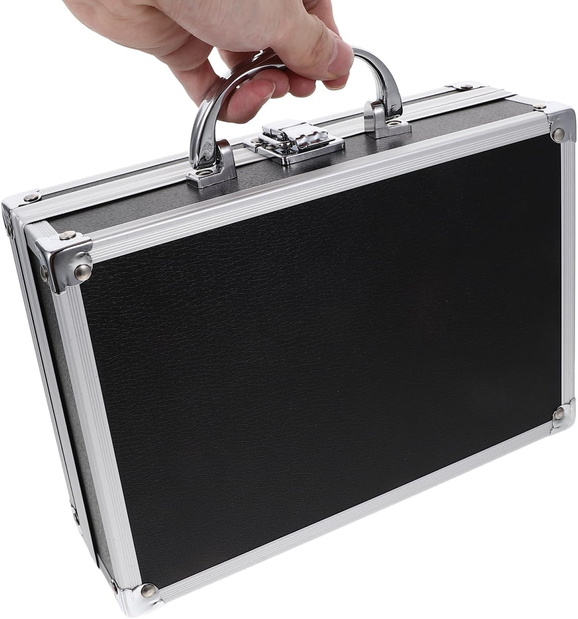Yardwe Aluminum Tool Box Portable Hard Shell Briefcase Multi-Functional Carrying Case for Small Tools Electronics Travel Organizer 9.06X6.29X2.75 Inches