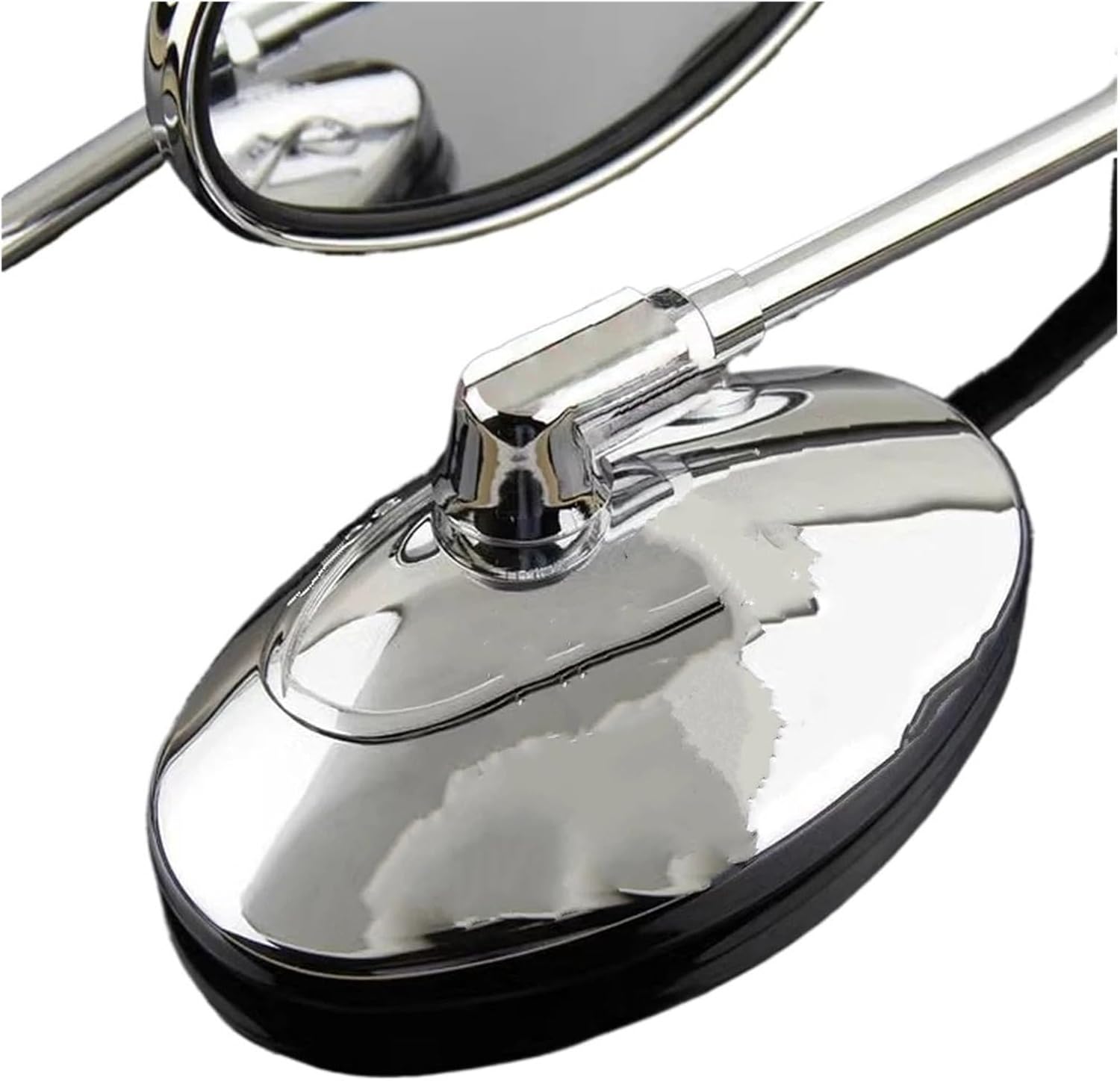 Motorbikes Side Mirrors Motorcycle Mirror Chrome Oval Motorcycle Rear View Mirrors Side Mirror FOR STEED 400 VT400 VT500 VT600 Shadow