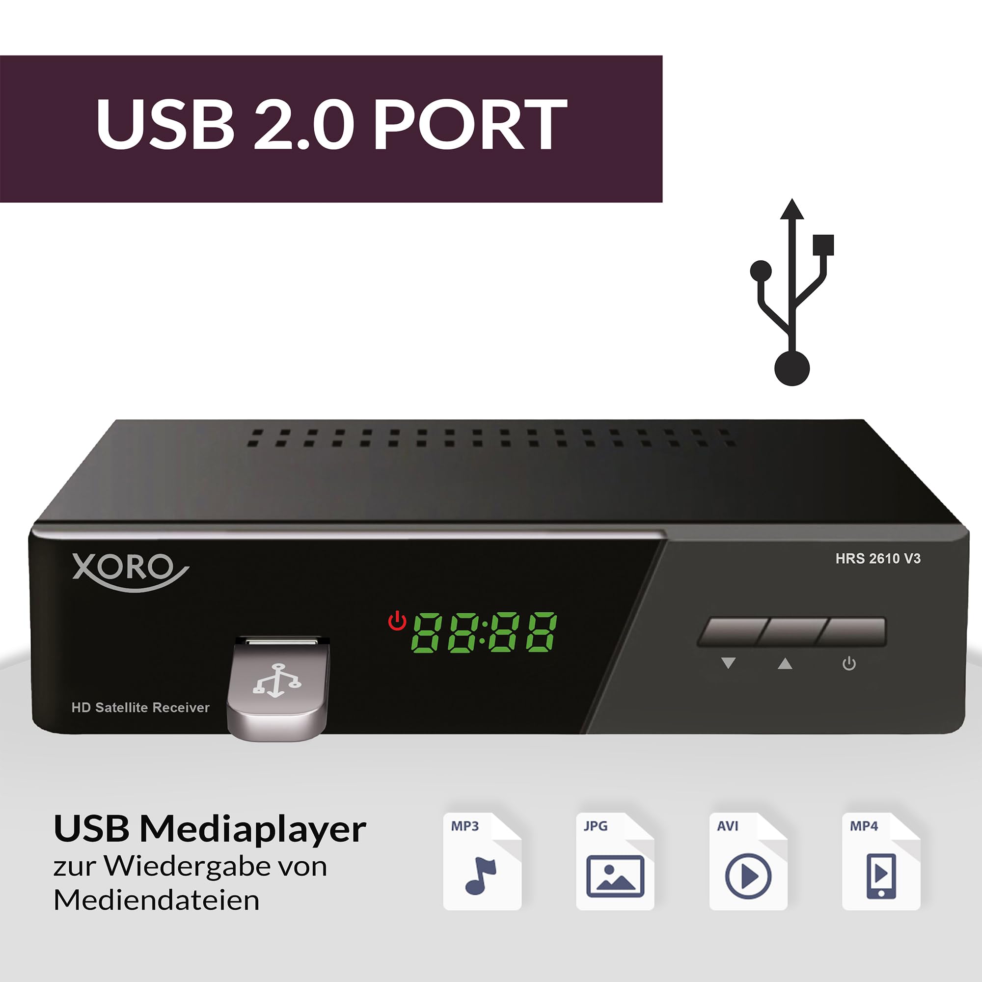 XORO HRS 2610 Récepteur satellite numérique HDMI SCART LAN Unicable USB 2.0 ASTRA 19.2