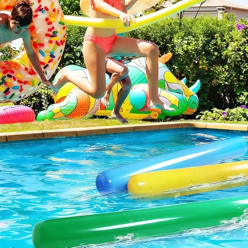DAJASD 5 Stück Schwimmnudel Poolnudel, 150cm Super Langer Schwimmnudel, Schwimmnude für Aufblasbarer Schwimmnude für Erwachsene zum Baden Aquasport