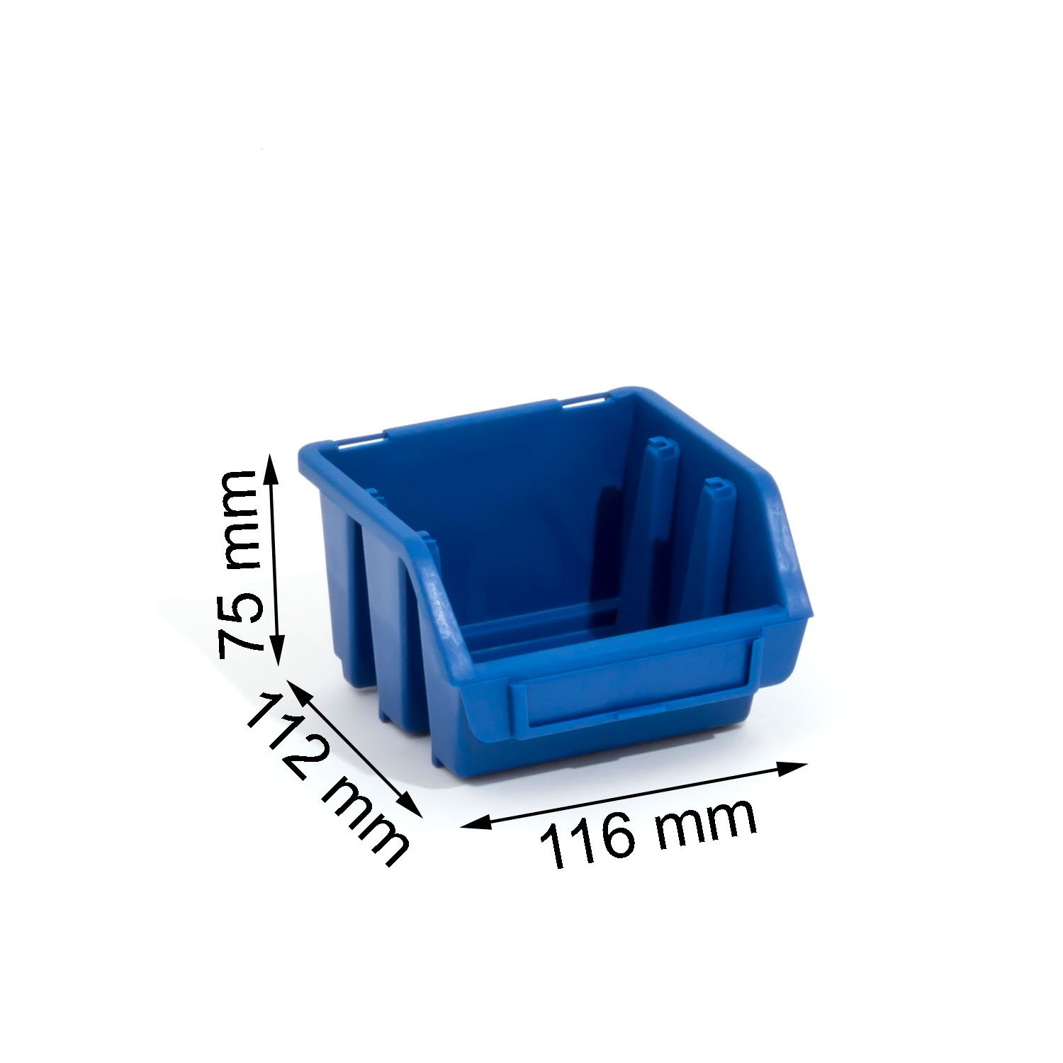Lot de 50 boites de rangement bacs a bec en bleu ERGO-Box taille 1