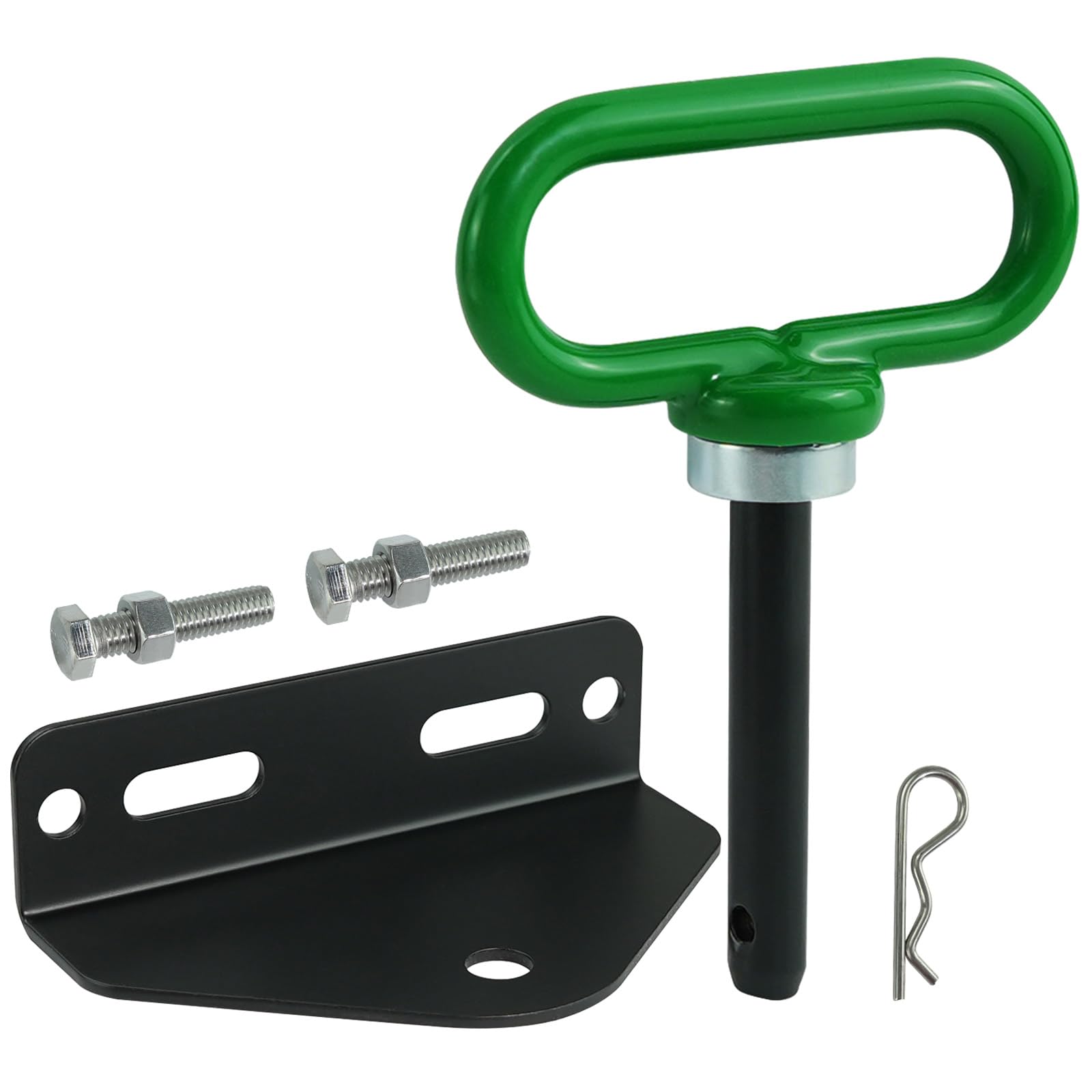 Heavy Duty Zero Turn Mower Trailer Hitch with Bolts 1/8"(3mm) and Strong Magnetic Hitch Pin 1/2'' HoleTrailer Hitch Mount Black (Pack of 1)