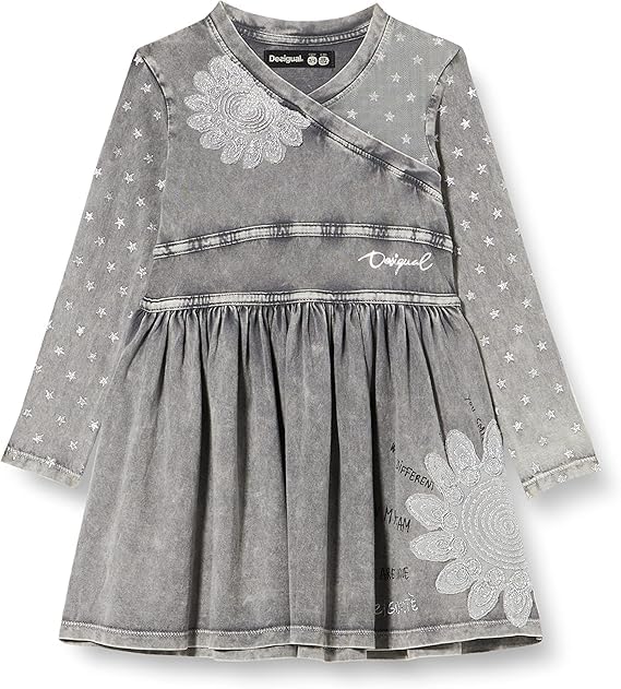 Desigual 19WGVK8620827/8 Vestido, Black, 6-May para Mujer
