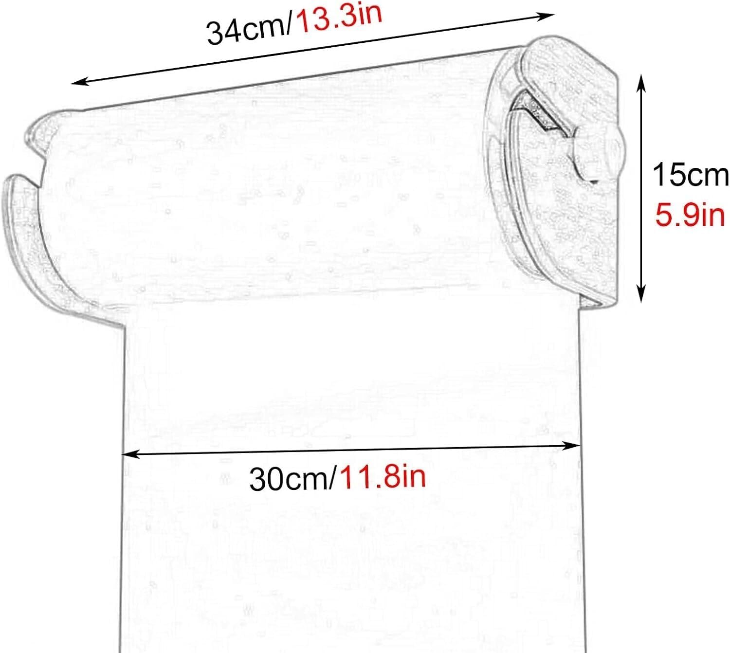 壁掛けクラフトペーパーロールホルダー オフィスクラフトペーパーディスペンサー 木製フレーム 壁掛けペーパーロールホルダー 作業メモ/