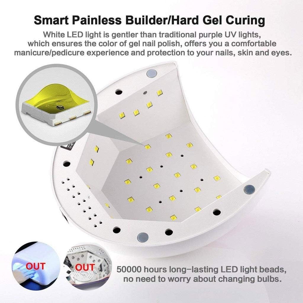 Nail Lamp-with Timer Setting,Senor for Gel Nails and Toe Curing Lamp Dryer with
