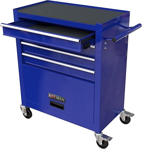 TIOPLY Caja de herramientas que incluye 439 piezas de kit de herramientas mecánicas, 4 cajones de alta capacidad, organizador de almacenamiento de