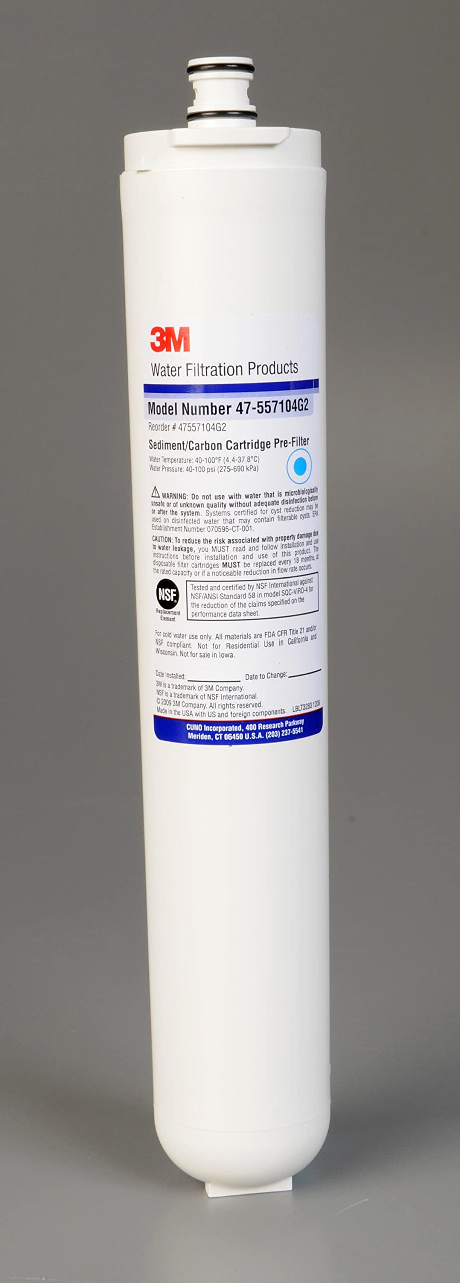 3M Aqua-Pure Water Factory Systems Under Sink Replacement Filter Cartridge FM1500 for FM DWS1500 System. 47-5574704 (Case of 12)