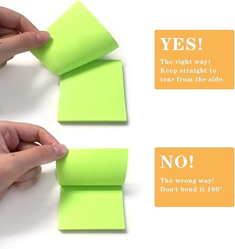 Miniatura 3 de 16 blocs de notas adhesivas emergentes de 3 x 3 pulgadas, colores brillantes, autoadhesivas, notas adhesivas superadhesivas, paquete de gran valor