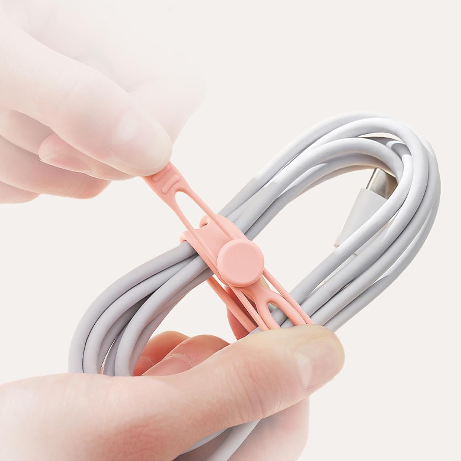15-Pack Reusable Silicone Cable Ties – Multi-Color Cord Organizers for Home Office Travel