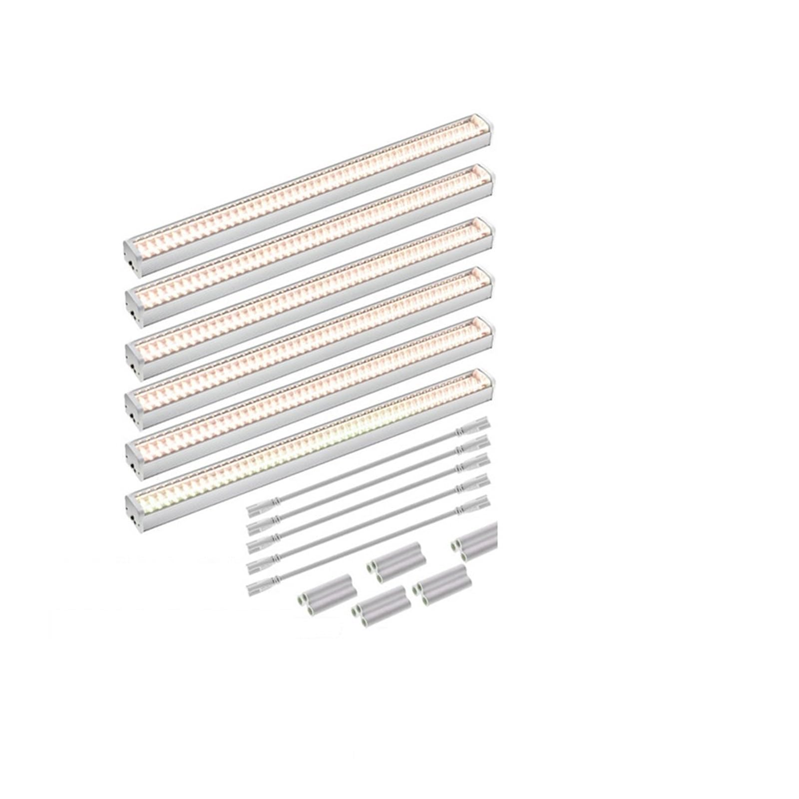 światło roślinne, Pełne spektrum światła do uprawy lampy LED roślin światło o wysokiej wydajności świetlnej Phytolamp sadzonek kwiatów(6Pcs 4000K,PLUG_WITHOUT TIMER)