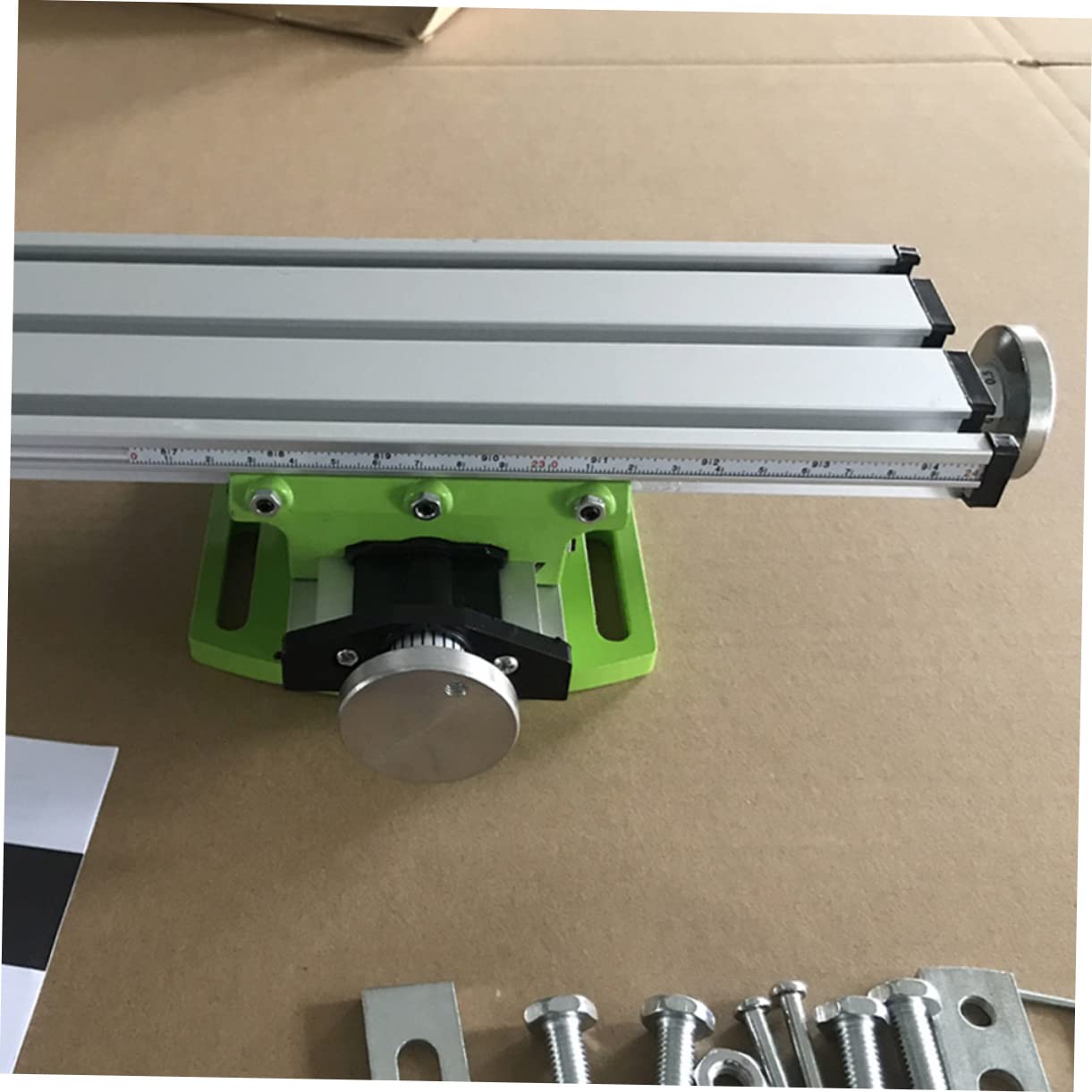 Hemobllo Mini Mesa de Trabajo de Fresadora y Abrazadera de Banco, Aleación de Aluminio, 310x90 Mm, 2 Ejes Ajustables, para Taladro de Banco y Fresado, Sistema Compuesto Deslizante, 2