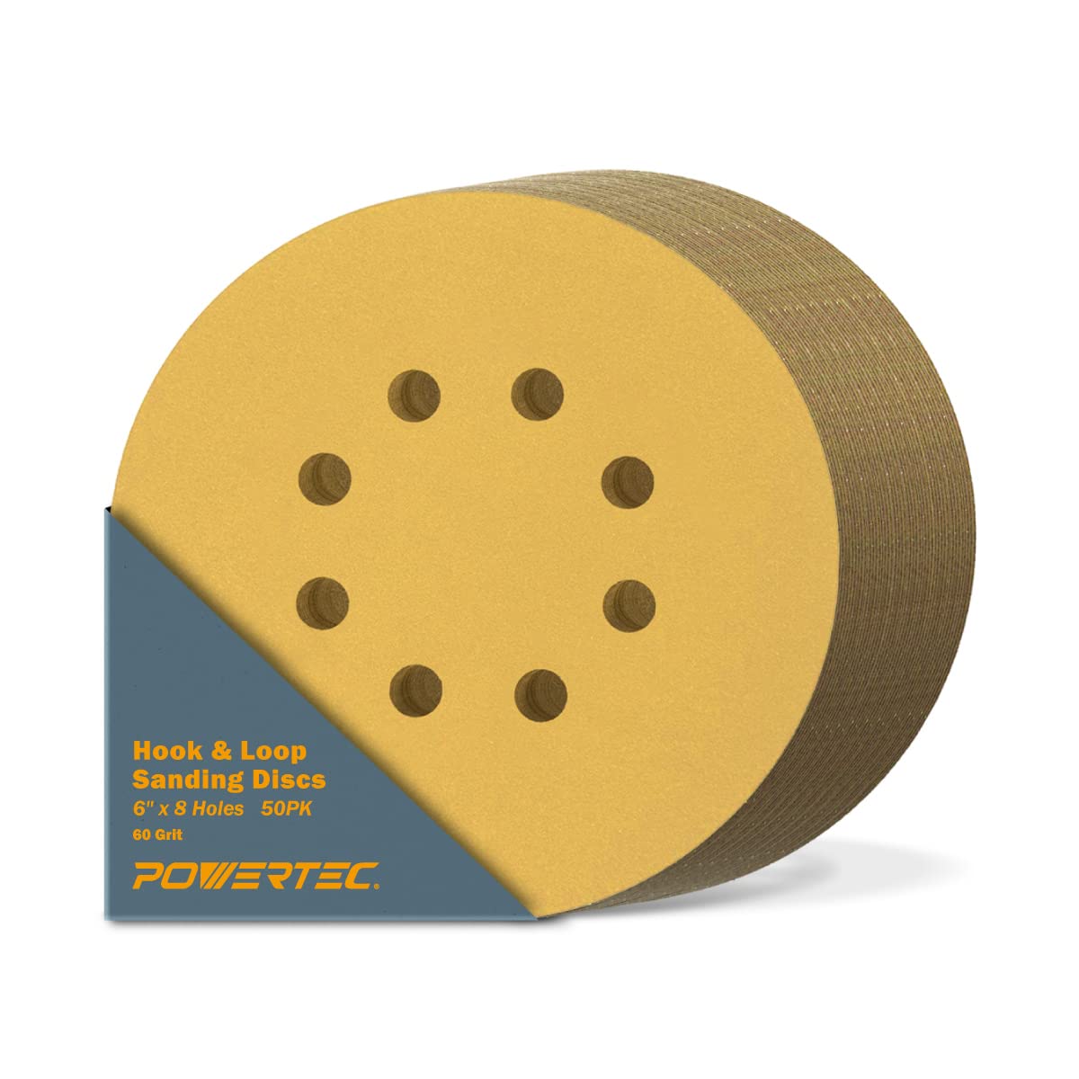 POWERTEC Sanding Discs - 5 Grit Assortment -25 POWERTEC Sanding Discs - 5 Grit Assortment -25
