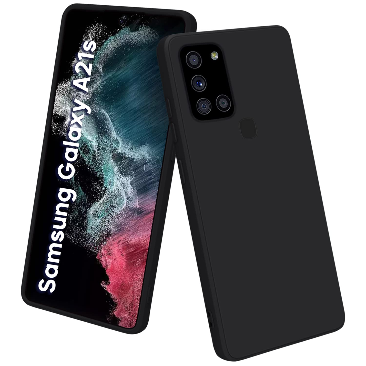 TRUEUPGRADE Liquid Silicone Designed Back Case Cover for Samsung Galaxy A21s | Microfiber Inside | Bumper Back Cover Case for Samsung Galaxy A21s - Black (B0C4969T2H) Amazon Price History, Amazon Price Tracker
