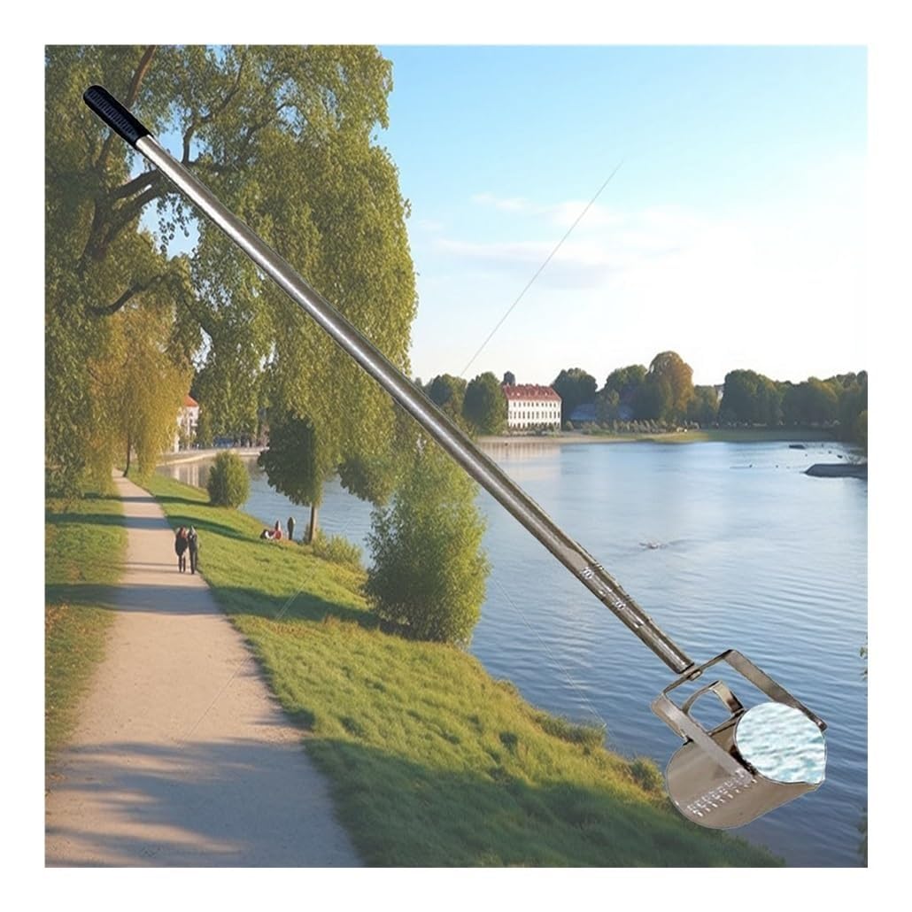 Teleskop-Wasserprobenentnahmelöffel aus Edelstahl – 500/1000 ml leichtes Flüssigkeitsprobenentnahmegerät for die Wasserüberwachung und -analyse | 1000ML,1.17-4m(3.8-13ft)