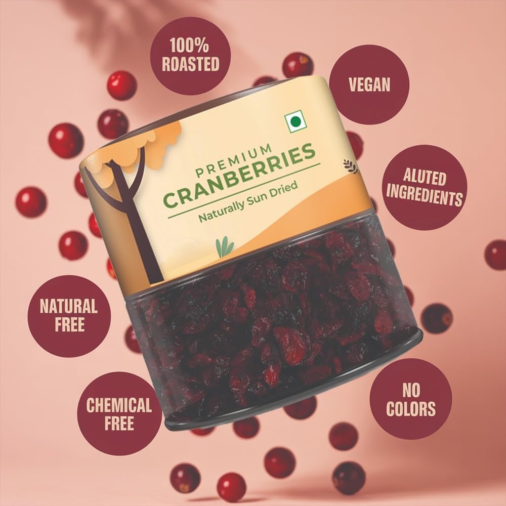 CrustNotch Cranberries | Finest Variety of Berries| High in Antioxidants, Dietary Fiber & Gluten-Free | Immunity Booster | Healthy & Delicious Sweet Berries - 250GM - Image 6 thumbnail