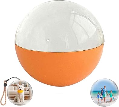 2.76" Crystal Ball Video Player, 3D Memory Orb Ball Digital Display Memory Sphere Lamp with Sound, Uploadable Videos & Photos, Personalized Gift for Birthday Anniversary Xmas