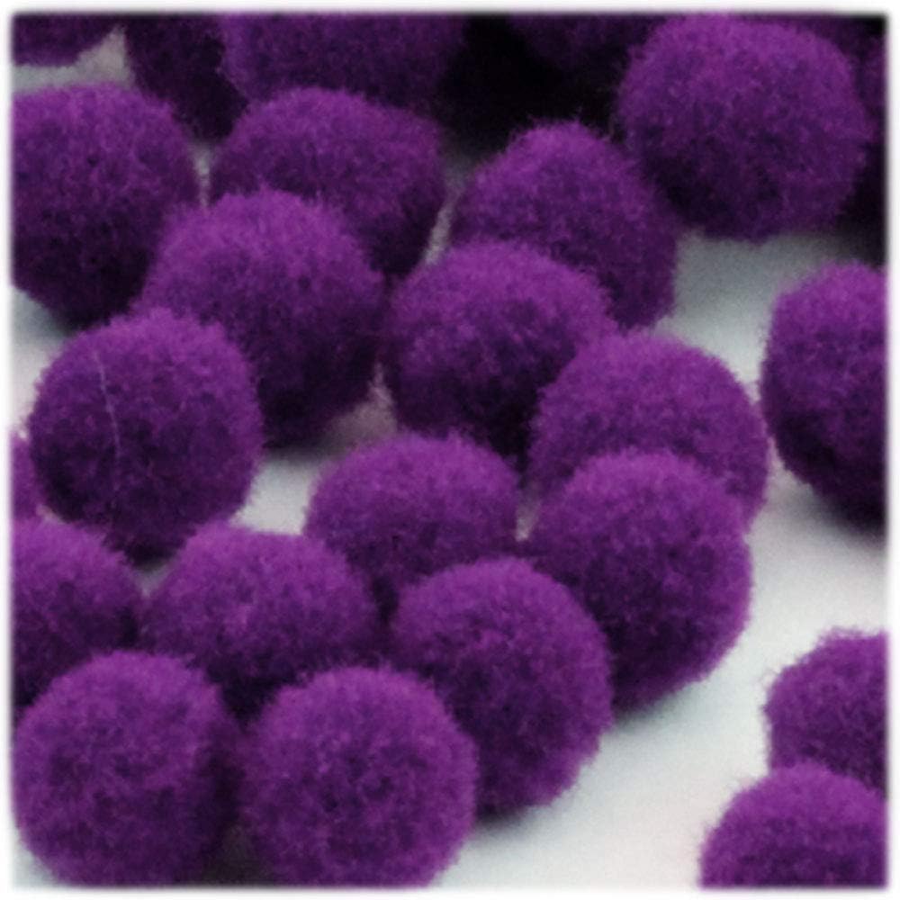 The Crafts Outlet 500-Piece Multi Purpose Pom Poms, Acrylic, 25mm/About 1.0-inch, Round, Purple