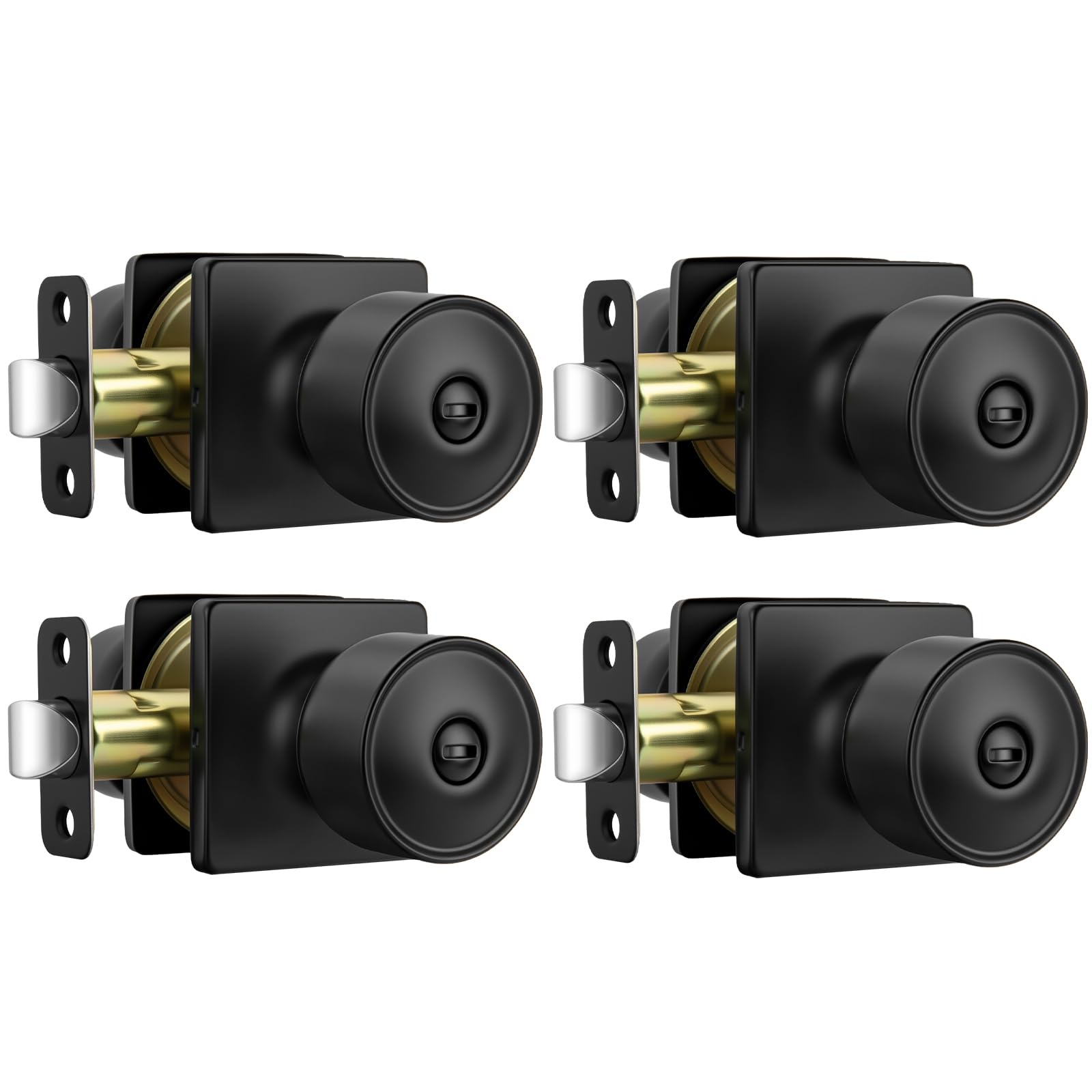 Goldenwarm Matte Black Door Knobs - 10 Pack -15