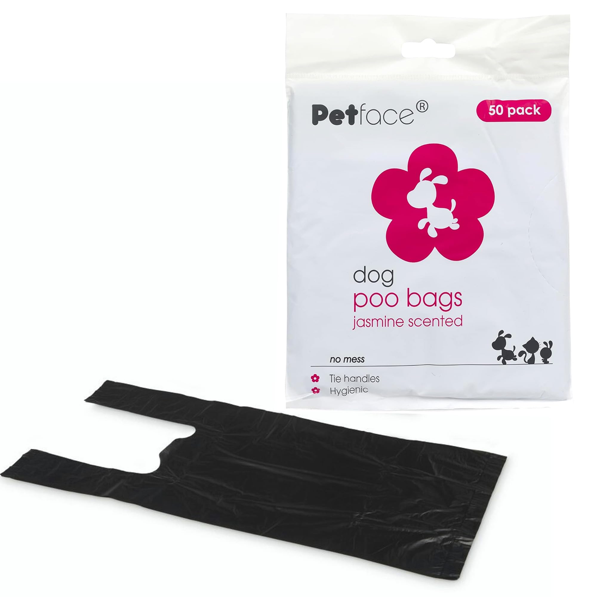 Dog Poo Bags Dogs Poop Waste Bag Biodegradable Handles Scented Petface 50 Pack