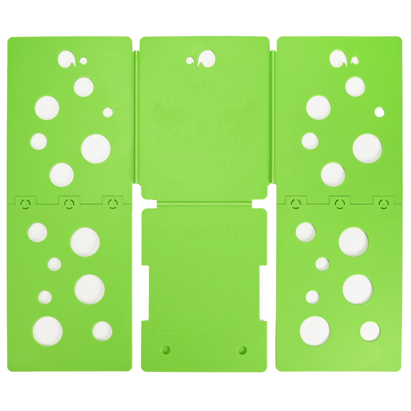 BoxLegend V5 Shirt Folding Board T-Shirt Folder Clothes Folder Laundry Organizer Helper for Adult Clothing Durable Plastic Folding Tool, Green
