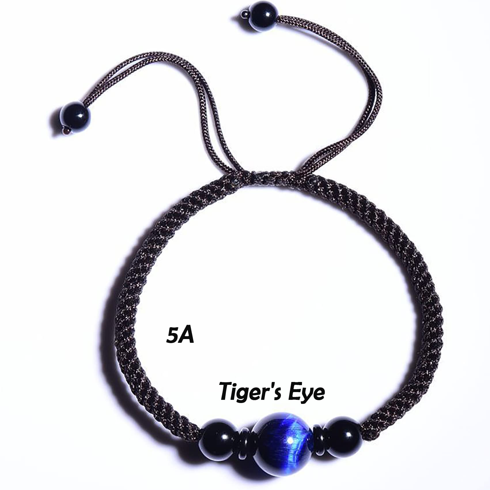 NZpost Pulsera de la Riqueza, Pulsera de Ojo de Tigre Azul, Pulsera Ajustable de Cristal, Pulsera de Mal de Ojo, Amuleto de protección, Pulsera de Hilo Rojo, Cristal cinabrio