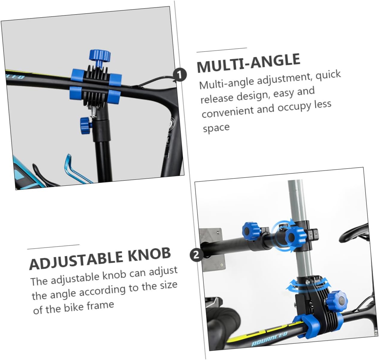 Totority Maintenance Rack Bike Stand Vertical Wall Mount Clamp Multi-angle for Bikes