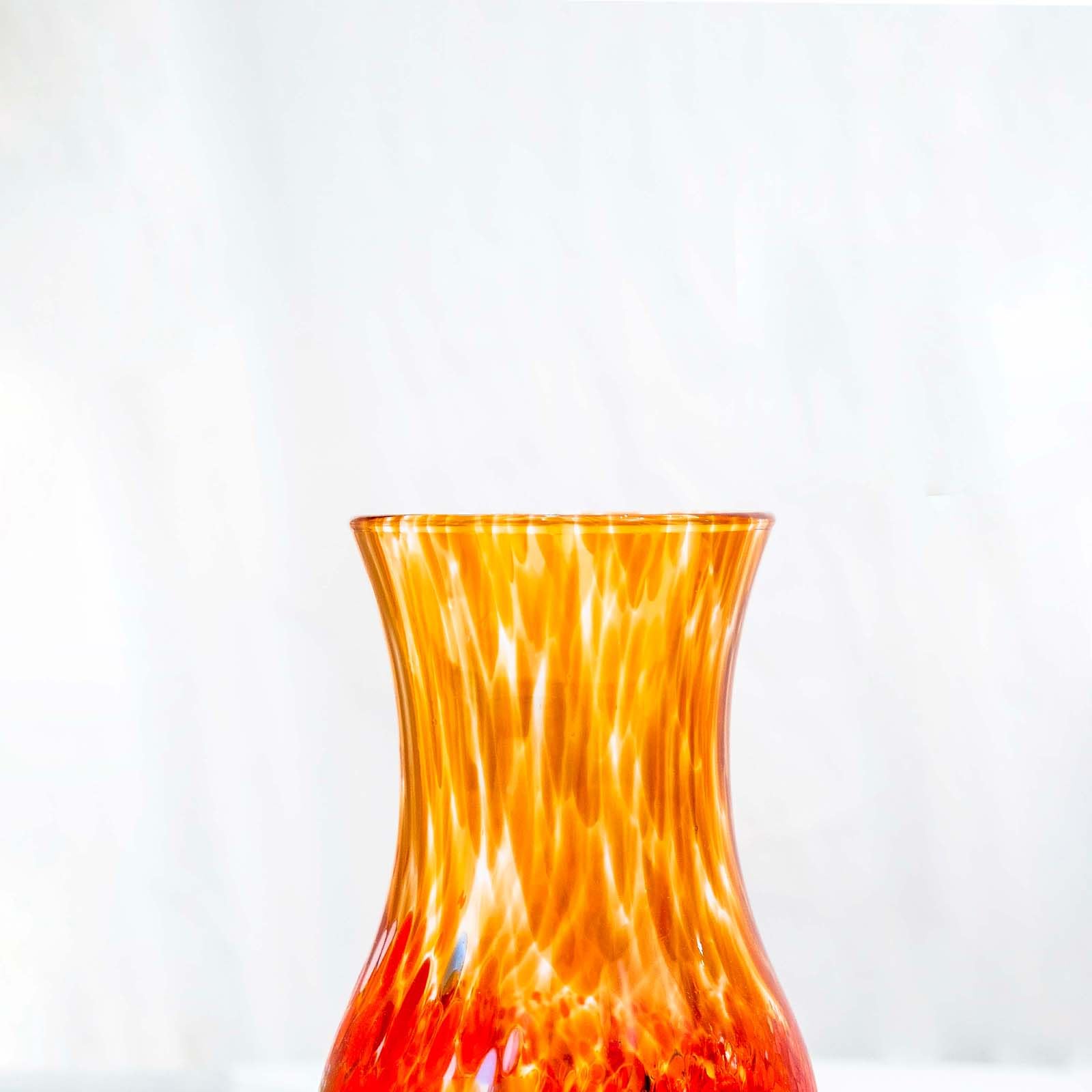 MurArt Vaso in Vetro di Murano. Collezione Elegance.Alta 20 cm.Lavorato a Mano Made in Italy.(ROSSO)