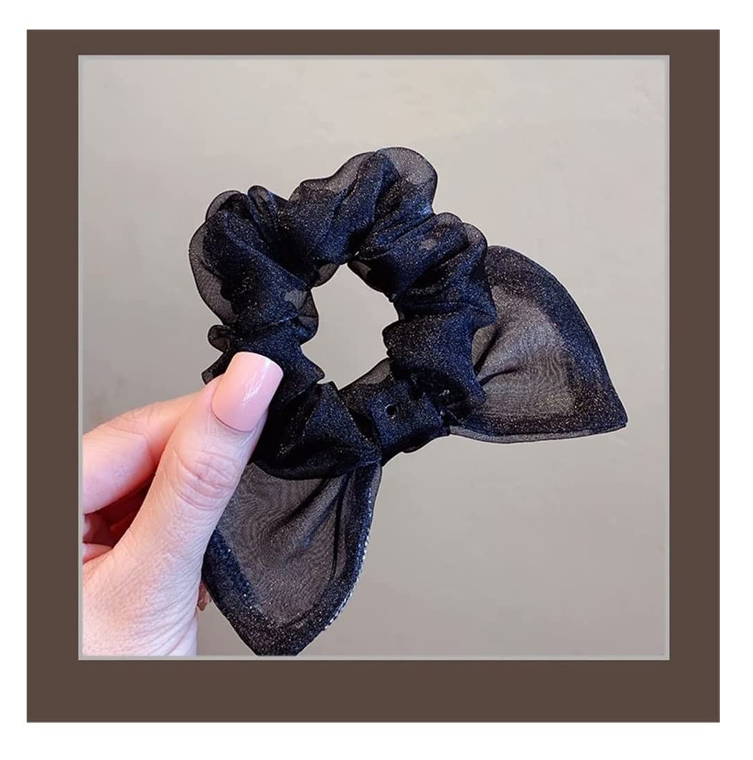 Miękkie Gumki Włosów Opaski Do Włosów Rope Bow Hair Scrunchies Splot Lina Dla Kobiet Akcesoria