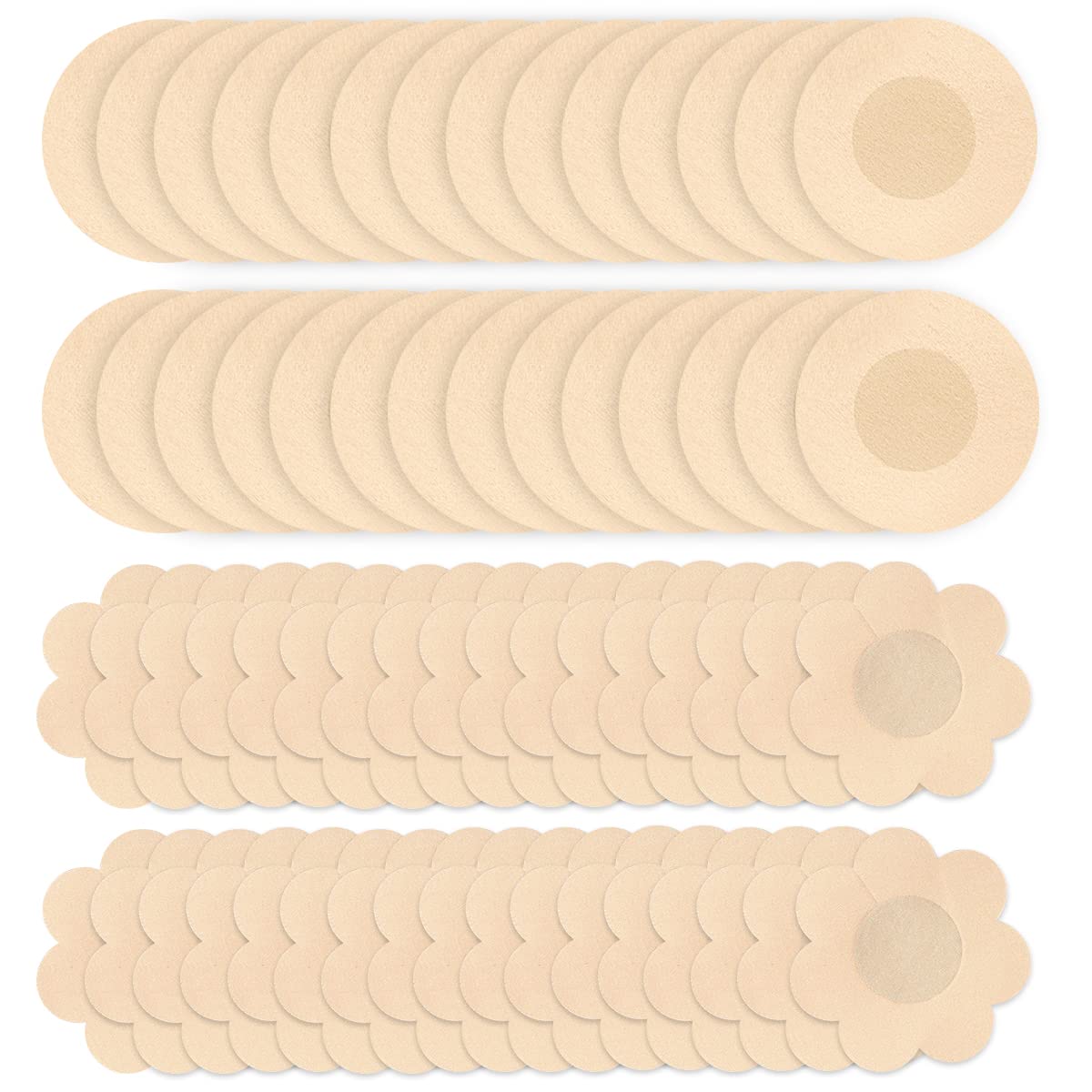 Cubre Pezones Desechables Mujer Transpirable Invisible Adhesivo Forma de Flor Ultrafinas Autoadhesivas Impermeables