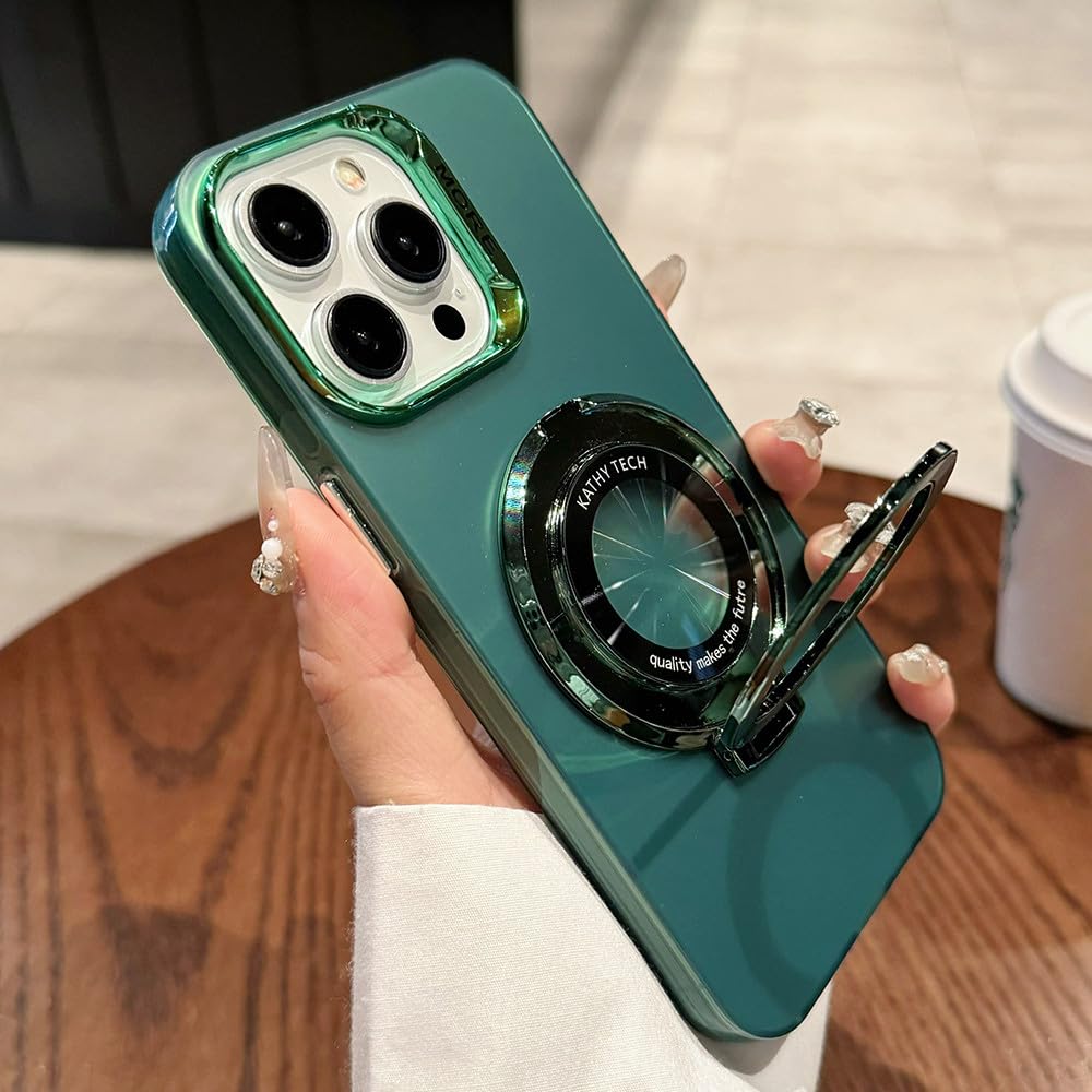 Coque iPhone 13 Pro Max mate laser avec anneau magnétique élégant