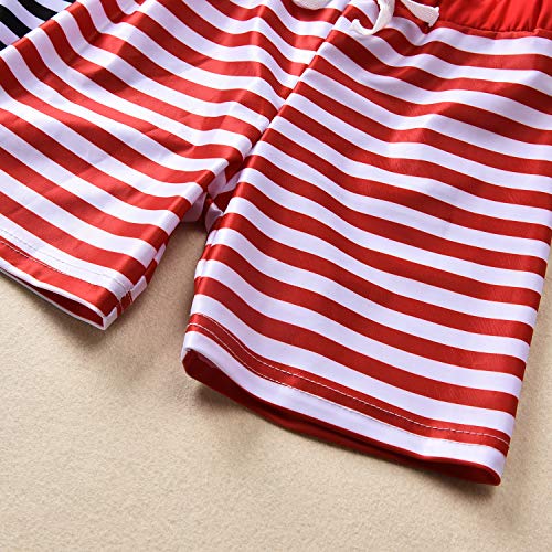 Baby Boy Swim Trunks, Toddler Stripe Beach Swim Shorts Bathing Suit Toddler Boy Swimwear (Red, 0-6Months) #TOP3