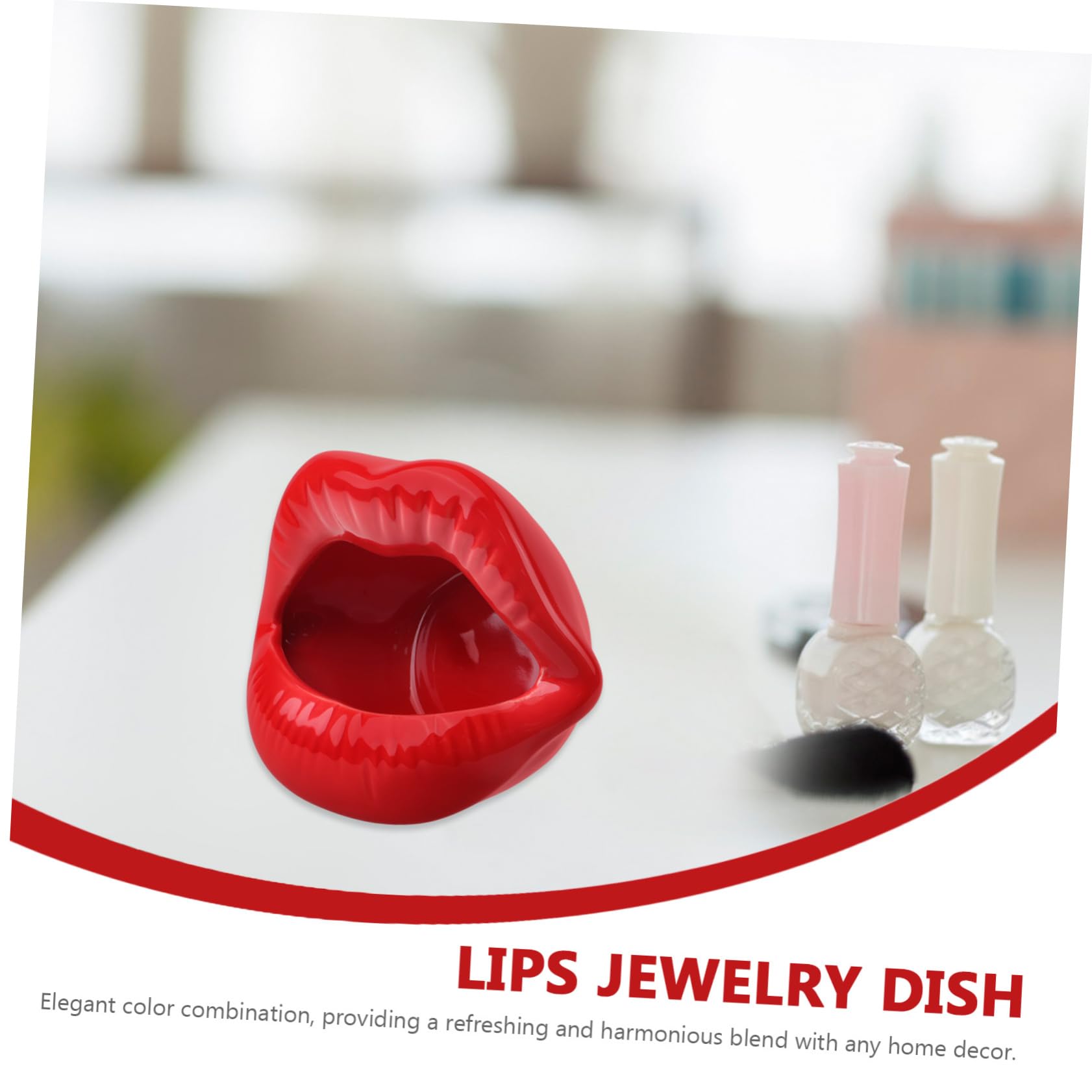 BESPORTBLE Lot De 2 Organiseurs De Maquillage Rotatifs Esthétiques Pour Rouge À Lèvres Plateau De Rangement Organiseurs De Cosmétiques Tubes À Bijoux Céramique Rouge