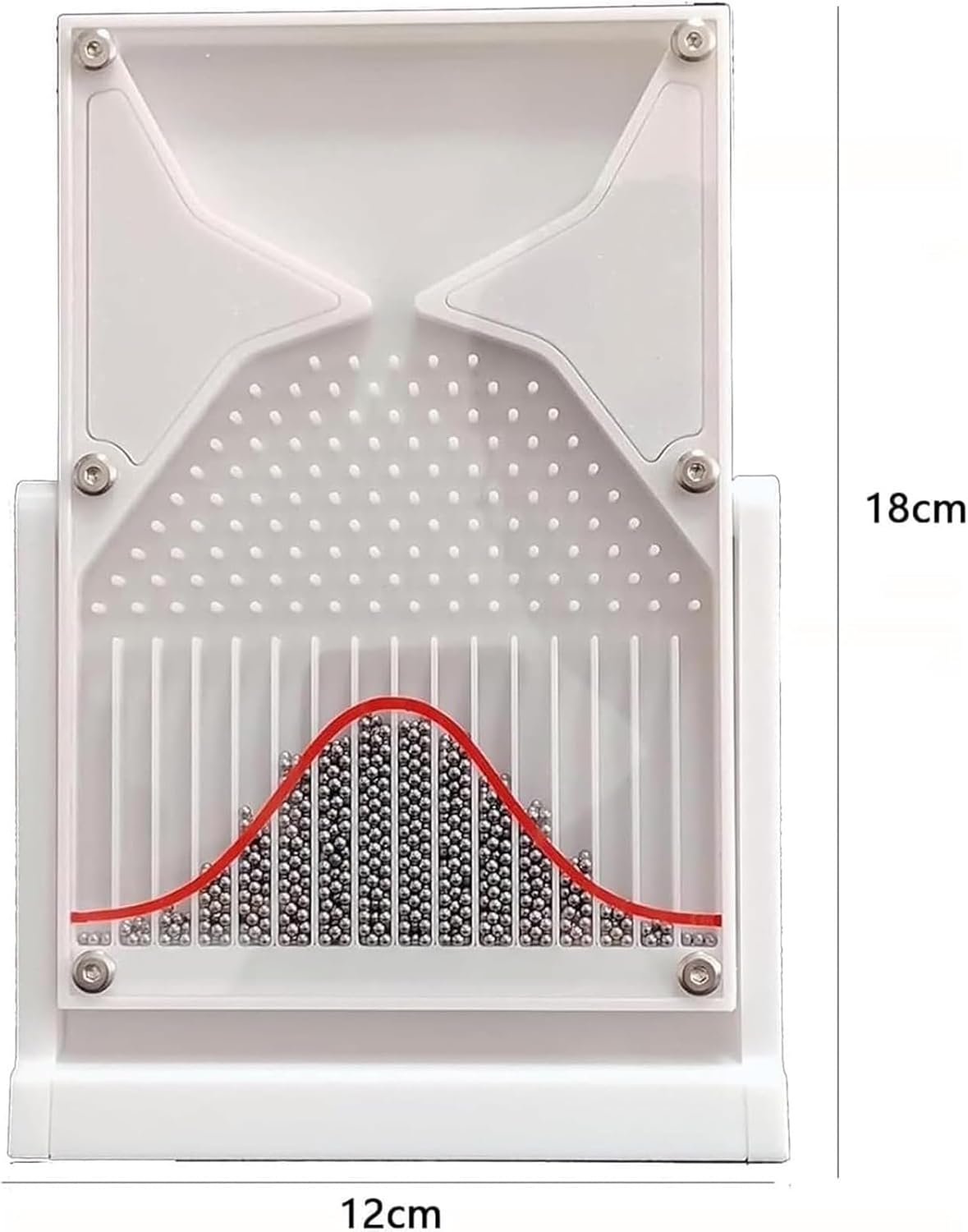 12 * 18cm Galton Board Experiment Model, Normal Distribution Mathematical Model, bability Teaching Demonstration with Curve, Desk Toy, Inspire Curiosity for bability Education