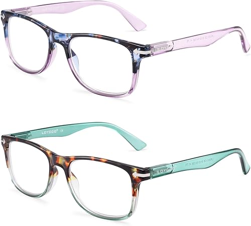 Miniatura 24 de 1/2/4/5 Pack Computer Reading Glasses Blue Light Blocking Readers Spring Hinge for Women Men
