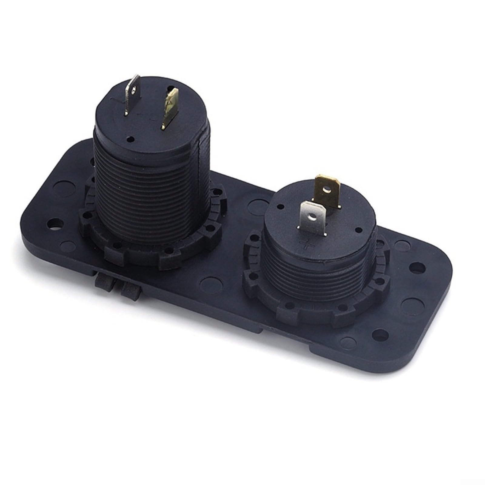 Cargador USB dual marino para cargador con pantalla de voltaje LED, adaptador de corriente de coche de 3.1 A para caravana, barco, yate para motocicleta, llama ABS de 12 V-24 V (rojo)