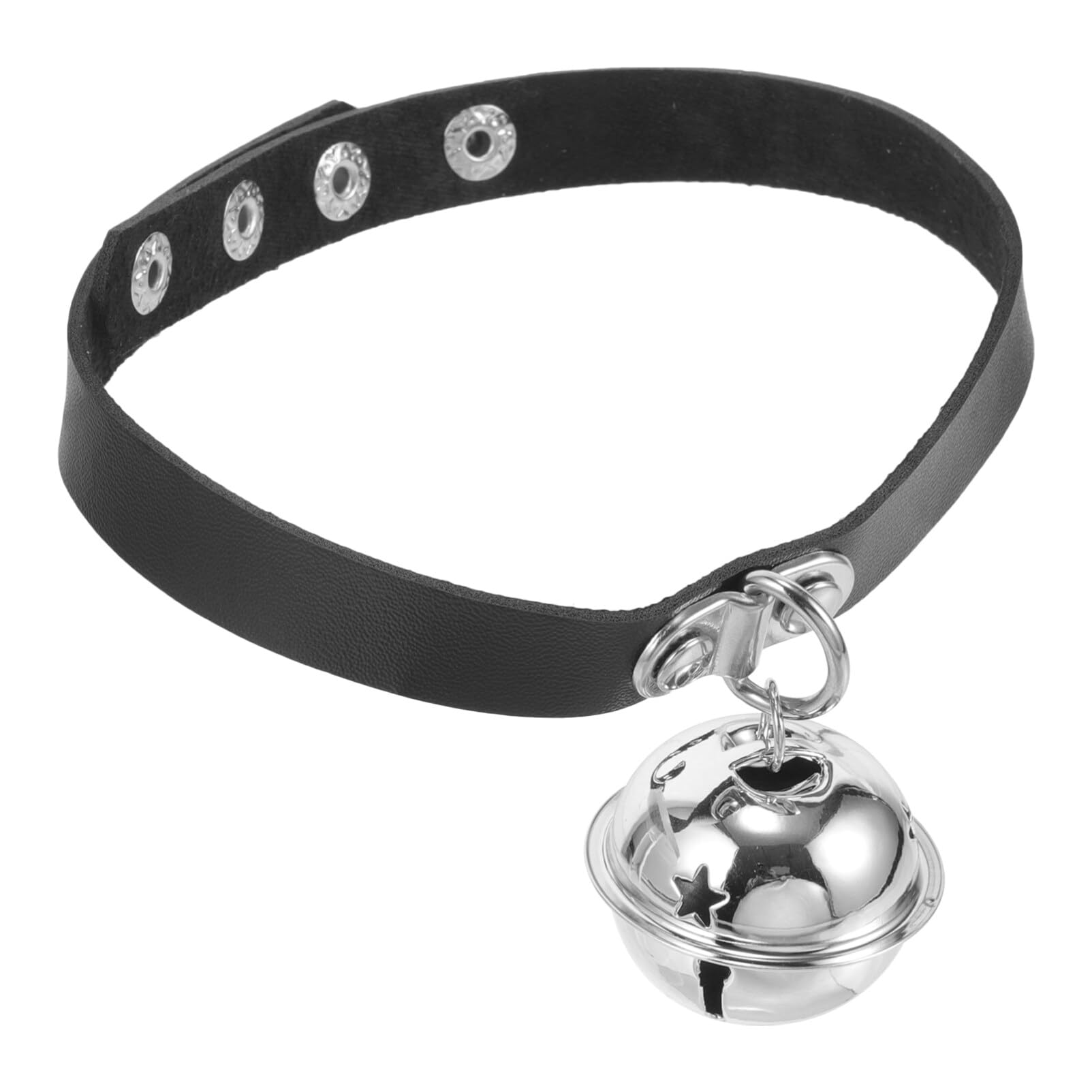 Housoutil Collier Ajustable pour Chien avec Cloche Collier PU Cuir pour Animaux De Compagnie Accessoire Confortable pour Chiens Et Chats