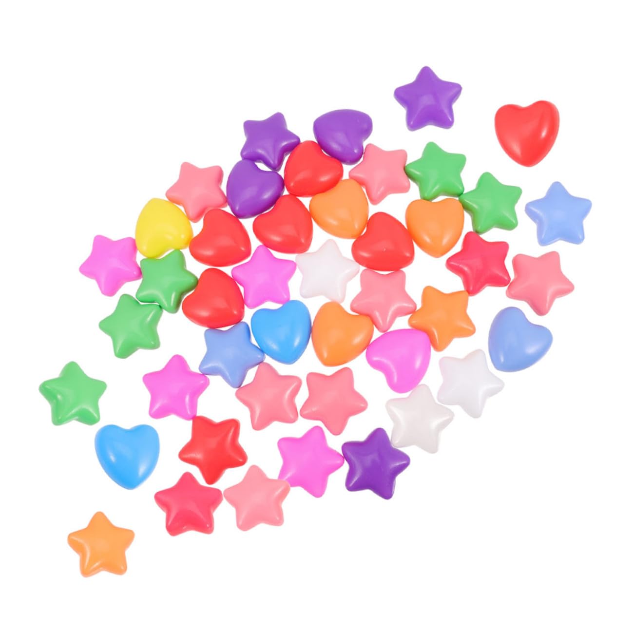 SUPVOX Bolas de Plástico para Hoyos 80piezas PE Forma de Estrella y Corazón