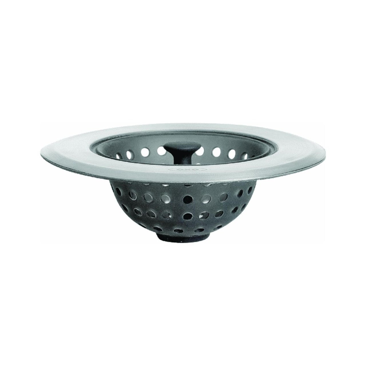 Filtres d'évier en silicone OXO Good Grips gris pour stopper les déchets sans bloquer l'eau