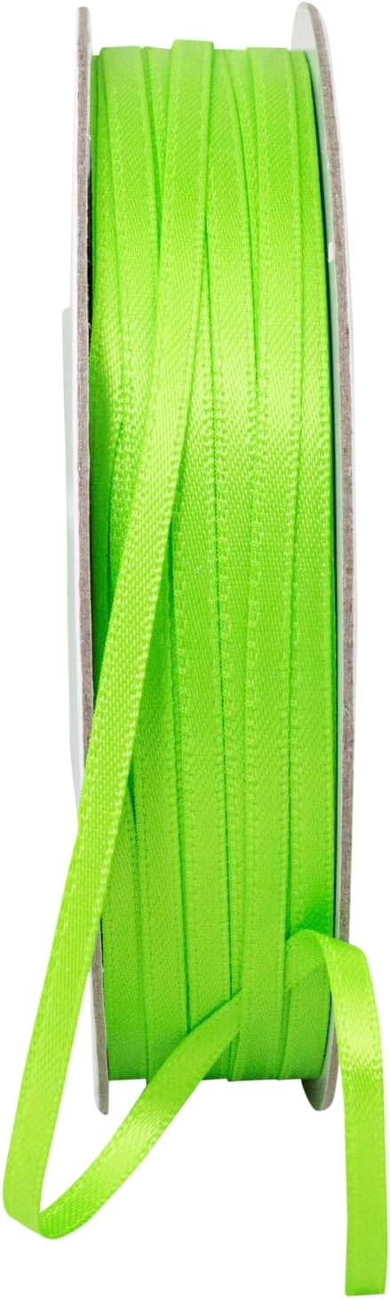 Reliant Ribbon 4950-185-18C Double Face Satin Ribbon, 1/8 Inch X 100 Yards, Citrus